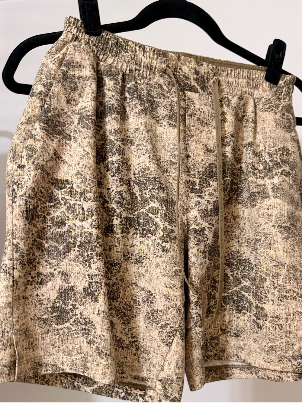 lululemon athletica Neutral Marbled Drawstring Shorts